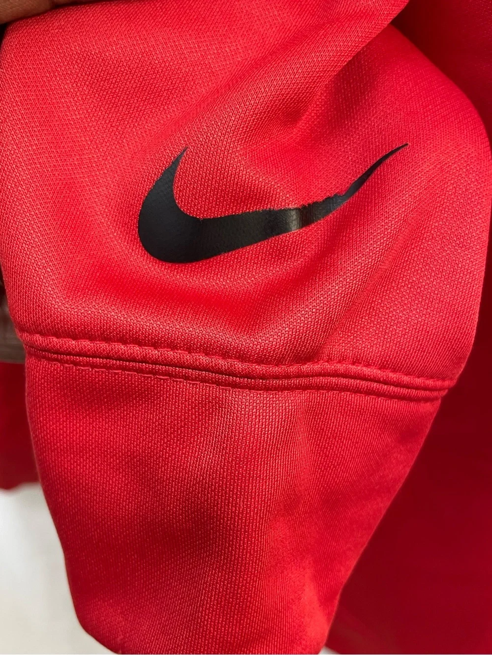 Nike Red Hoodie with Black & White 'ALL IN' Graphic hoodie kids sz M